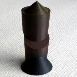 Sliced cylinder with cone