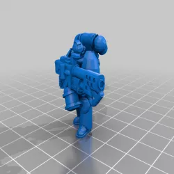 Space marine tactical squad with flamethrower - warhammer 40k