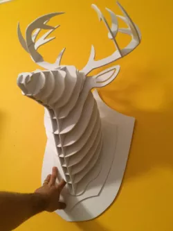 3D Deer Head 3mm Board