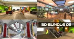 3D VR Bundle 02 Low-poly  3D model