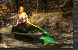 3Dfoin - Mermaid  Low-poly  3D model