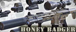 3DRT - AAC Honey Badger PDW assault rifle Low-poly  3D model