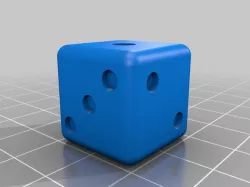 A die (rescaled to 20mm by 20mm)