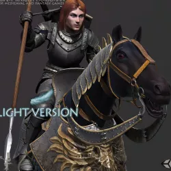 Adam Knight Horseman  Light Low-poly  3D model