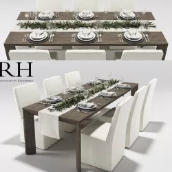 Arles Dining Set 3D model