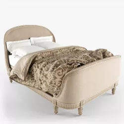 Belle Upholstered Bed 3D model
