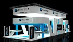 big exhibition booth 3D model