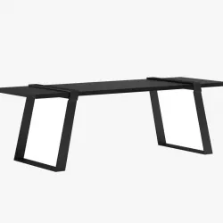 Black Matt Dinning Table A 3D model