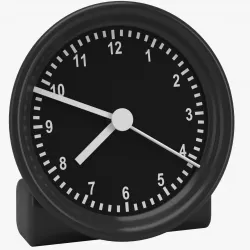Black Modern Clock 3D model