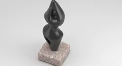 Black Stone Human Figure Decoration  3D model