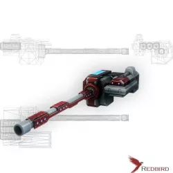 Blaster cannon 01 sci-fi low poly Low-poly  3D model