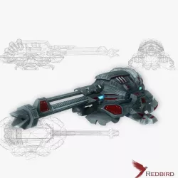 Blaster cannon 04 sci-fi low poly Low-poly  3D model