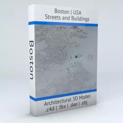 Boston Streets and Buildings 3D model
