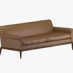 Brown German Sofa 2 3D model