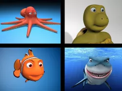 cartoon rigged characters Low-poly  3D model