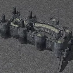 Castle Set 1 for Poser Low-poly  3D model