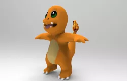 Charmander Pokemon Low-poly  3D model