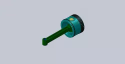 connecting rod and piston head assembly animation