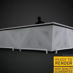 Contemporary Bar Counter 3D model
