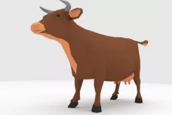 Cow LOW POLY Low-poly  3D model