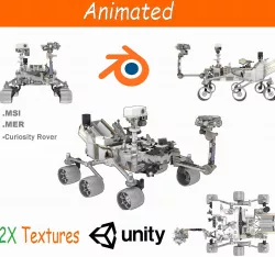 Curiosity rover Low-poly  3D model