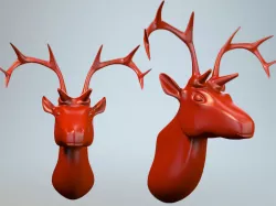 Deer head 02 3D model