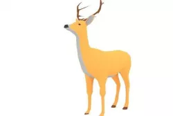 Deer LOW POLY Low-poly  3D model