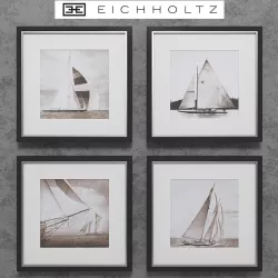 Eichholtz Set of 4 Boat Prints 3D model