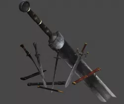 Fantasy sword pack1 Low-poly  3D model