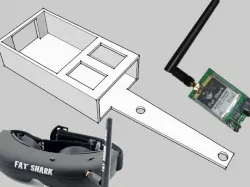 FAT SHARK Video Transmitter Mount for DJI PHANTOM - FPV / UAV