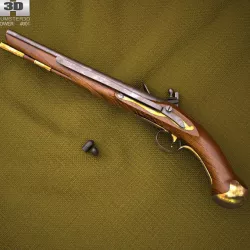 Flintlock Tower Sea Service Pistol 3D model