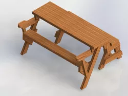 Folding Bench Picnic Table Combo