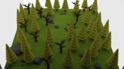 Forest LOWPOLY Low-poly  3D model