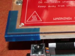 Glass corner for reprap bed