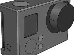 GoPro Hero 3 camera model CATIA .igs .stp .model .stl