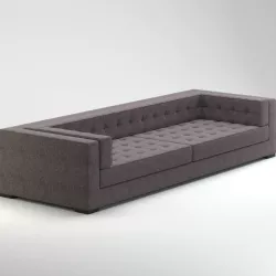 Grey German Quality Sofa 3D model