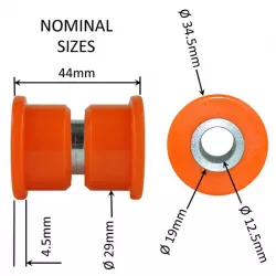 Haynes Roadster Locost Front Wishbone Bushes in Polyurethane