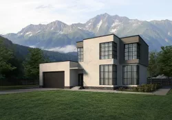 House with garage 3D model