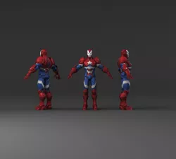 Iron man patriot of osborn Low-poly  3D model