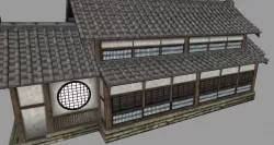 Japanese Dojo Low-poly  3D model