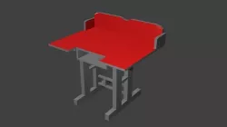 Kids Study Table textured Low-poly  3D model