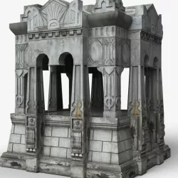 Large Crypt Low-poly  3D model