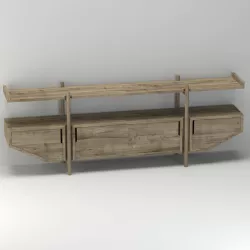 Light Wooden Console 3D model