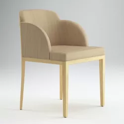 Light Wooden Italian Style Chair  3D model