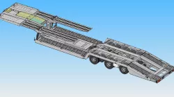 Low loader-semi-trailer. Transportation. 