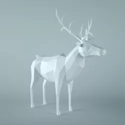Low Poly Deer Low-poly  3D model