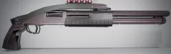 Low Poly Escort Folding Stock Pump-Action Shotgun Low-poly  3D model