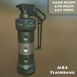 M84 Stun Flashbang Grenade Low-poly  3D model