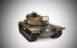 MBT M48A3 Patton Low-poly  3D model