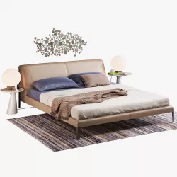 Natuzzi Diamante bed set 3D model